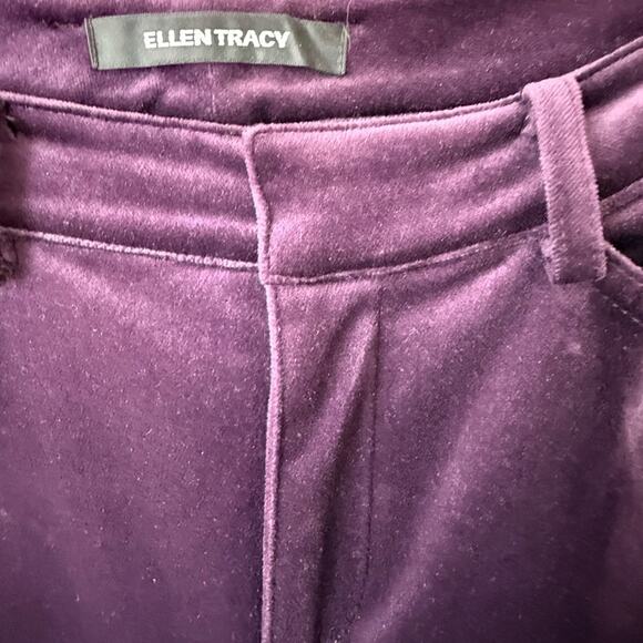 Vintage Ellen Tracy Sz. 6 Purple Velvet Pants Vampire Grunge Goth Casual Comfy - Picture 4 of 7
